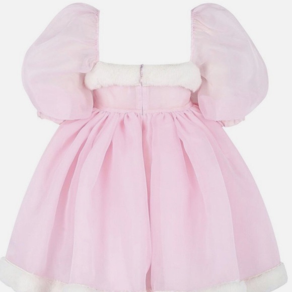 Selkie Pink Puff Sleeve Santa Dress - Picture 3 of 5